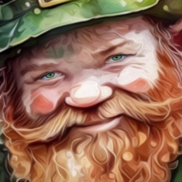 4x6 St. Patricks Day Leprechaun Irish Blessing Watercolor Oil Painting‎ Print - Picture 7 of 10